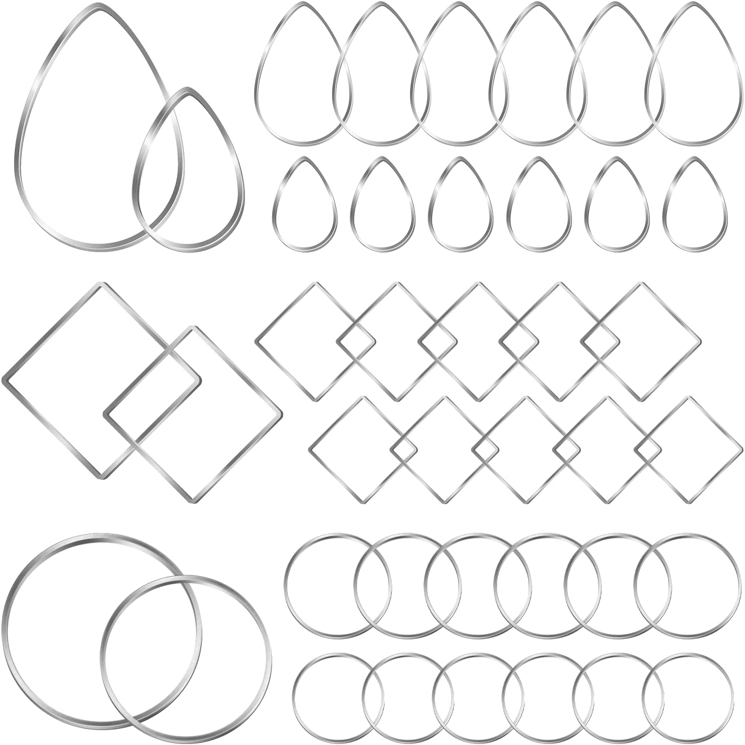 Hoop Jewelry Making,60PCS Earrings Beading Hoop for Jewelry Making