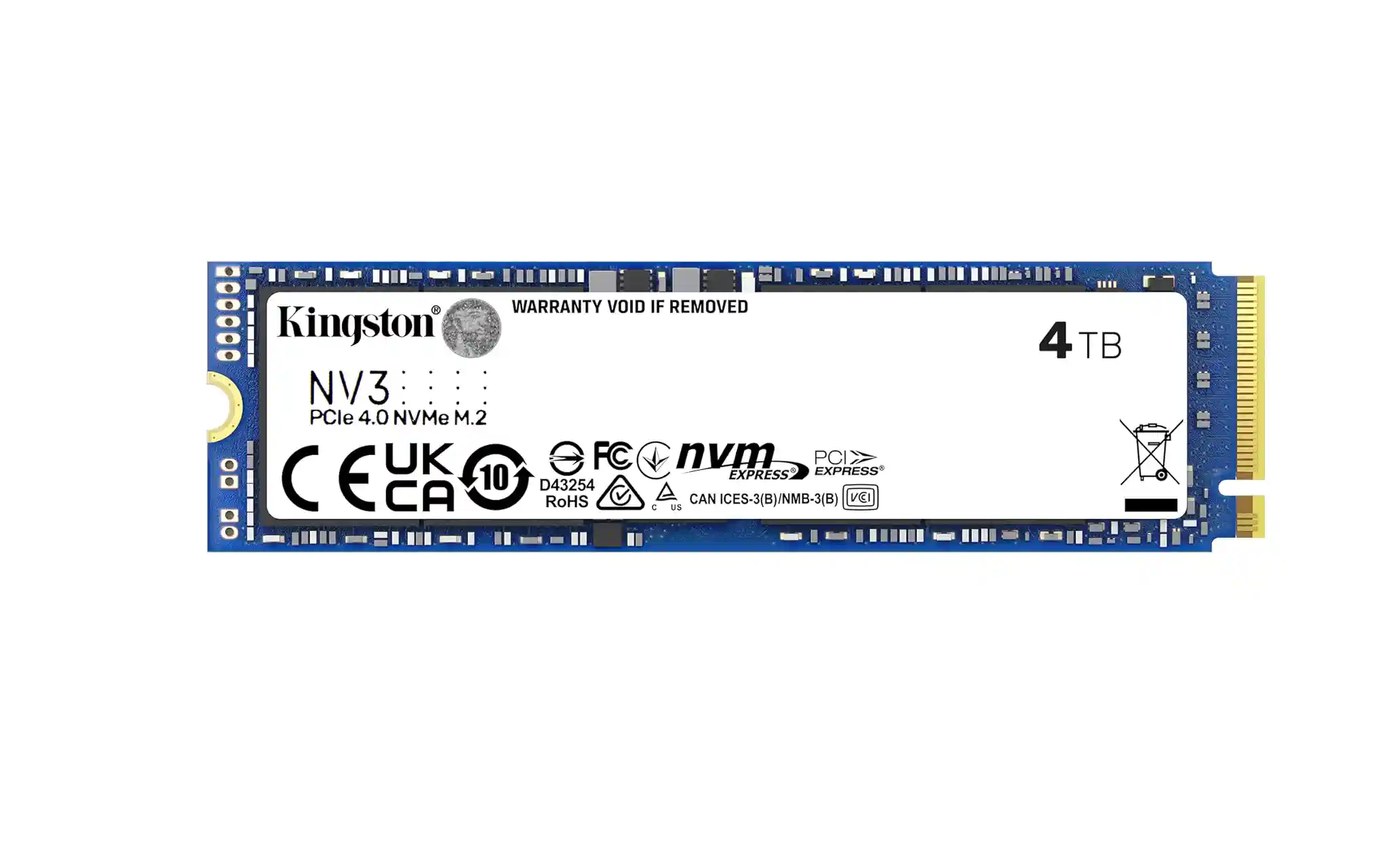 Kingston 4000 GB NV3 M.2 2280 PCIe 4.0 NVMe SSD