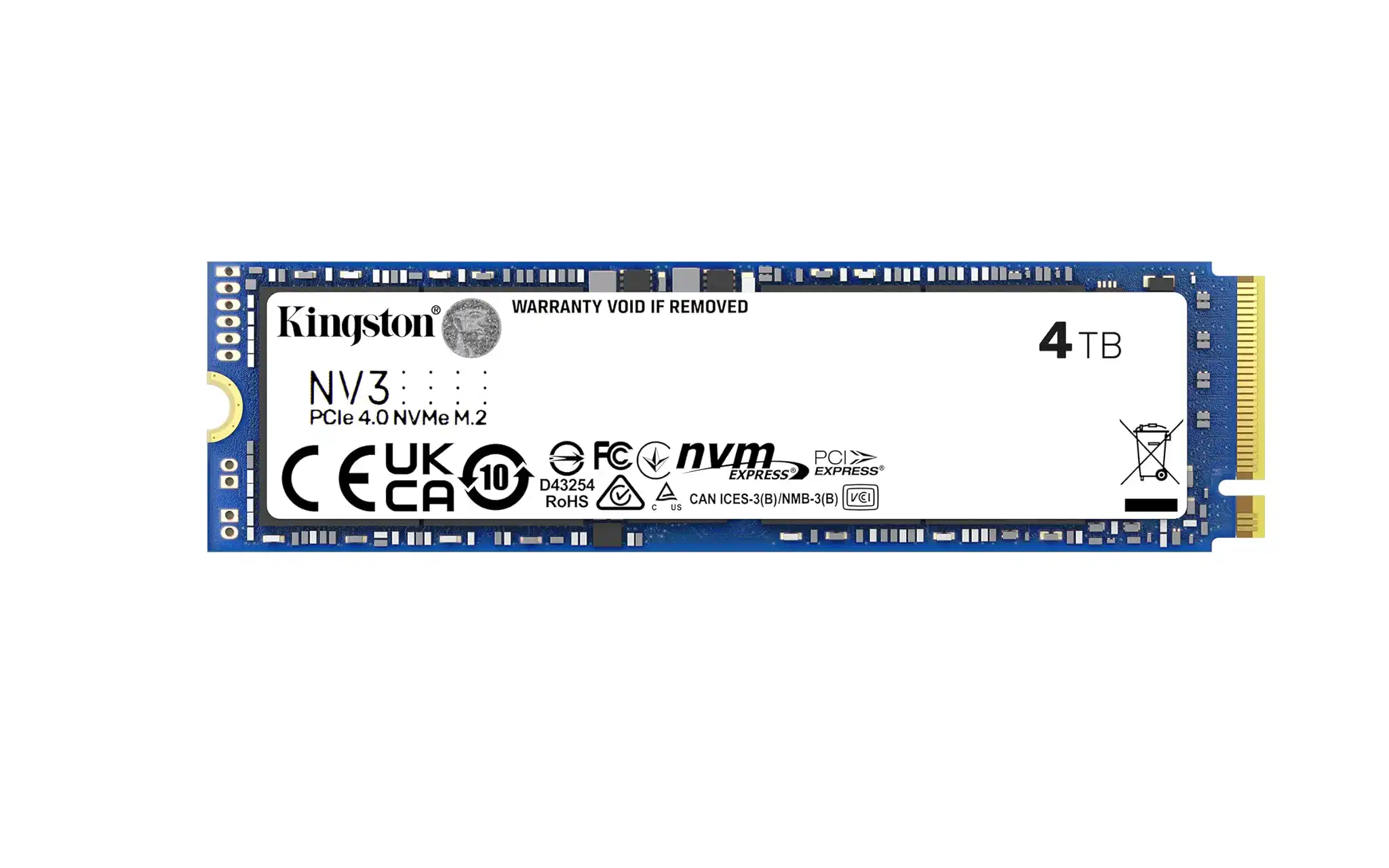 Kingston 4000 GB NV3 M.2 2280 PCIe 4.0 NVMe SSD