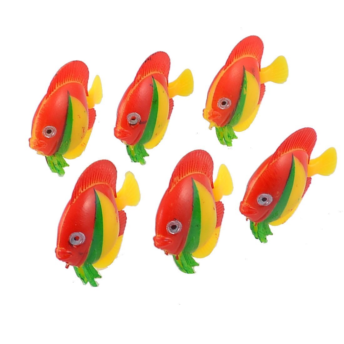 Aquarium Tank Artificial Plastic Swimming Fish Decoration Red Yellow 6