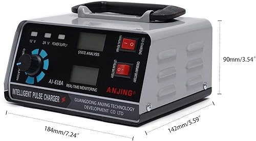 Miniatura 3 de Cargador de batería de coche, cargador de batería de plomo y litio de 12 V24 V con pantalla LCD, mantenimiento de batería inteligente carga de goteo