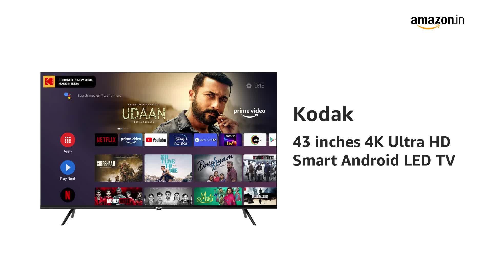 Kodak 126 cm (50 inches) 4K Ultra HD Smart Android LED TV