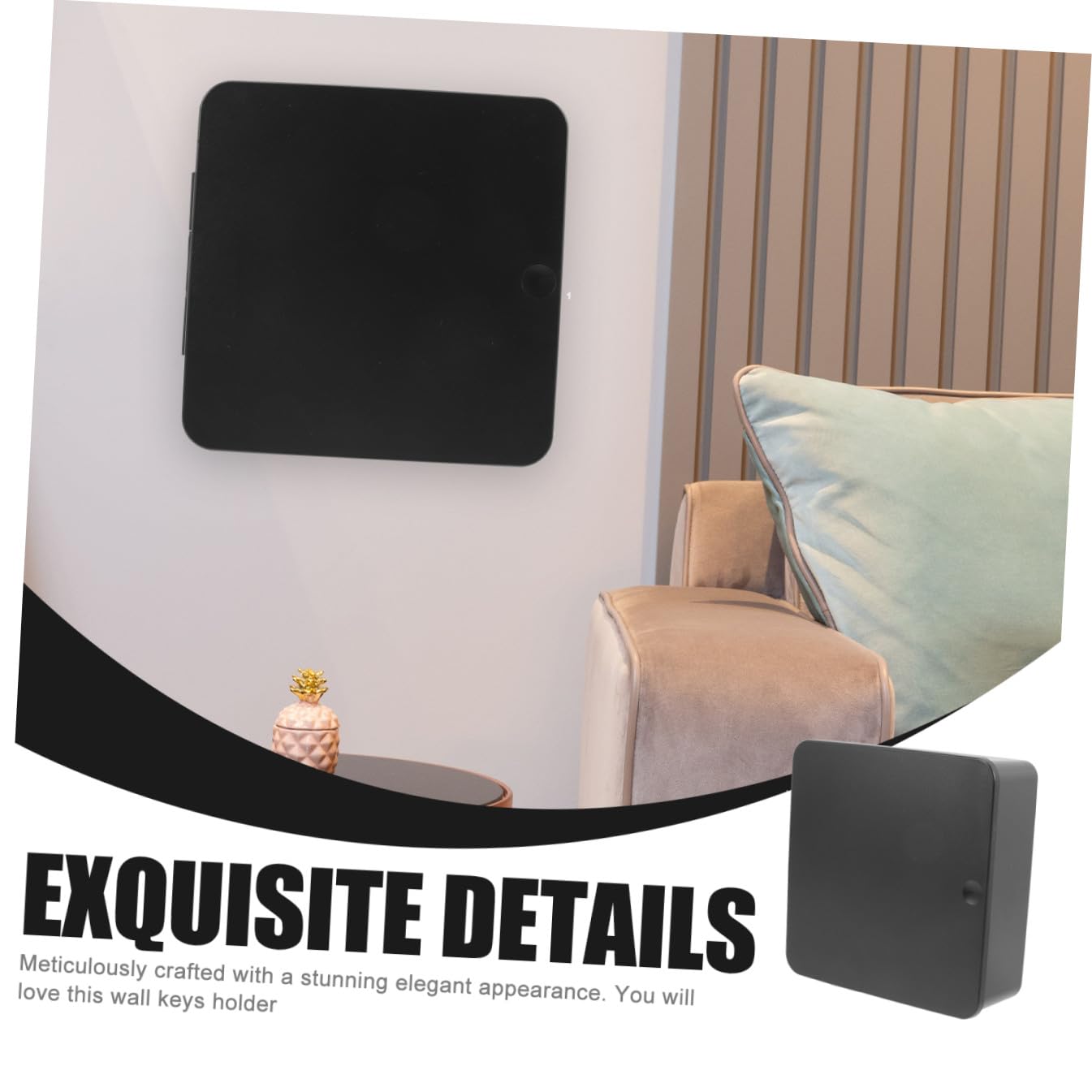 MAGICLULU Portachiavi da Muro in Plastica Nero Ganci Magnetici, Organizer per Chiavi senza Foratura, Stile Moderno Adatto a Negozi e Ingressi