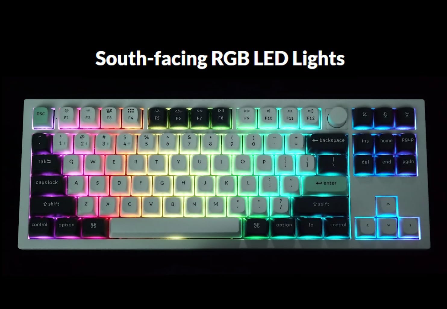Keychron Q3 HE with South-facing RGB LED Lights