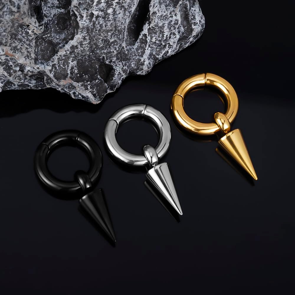 DOEARKO 2PCS Ear Gauges Hangers Weights for Stretched Ears Plugs Body Piercing Tunnels - 316L Stainless Steel Hypoallergenic Body Jewelry