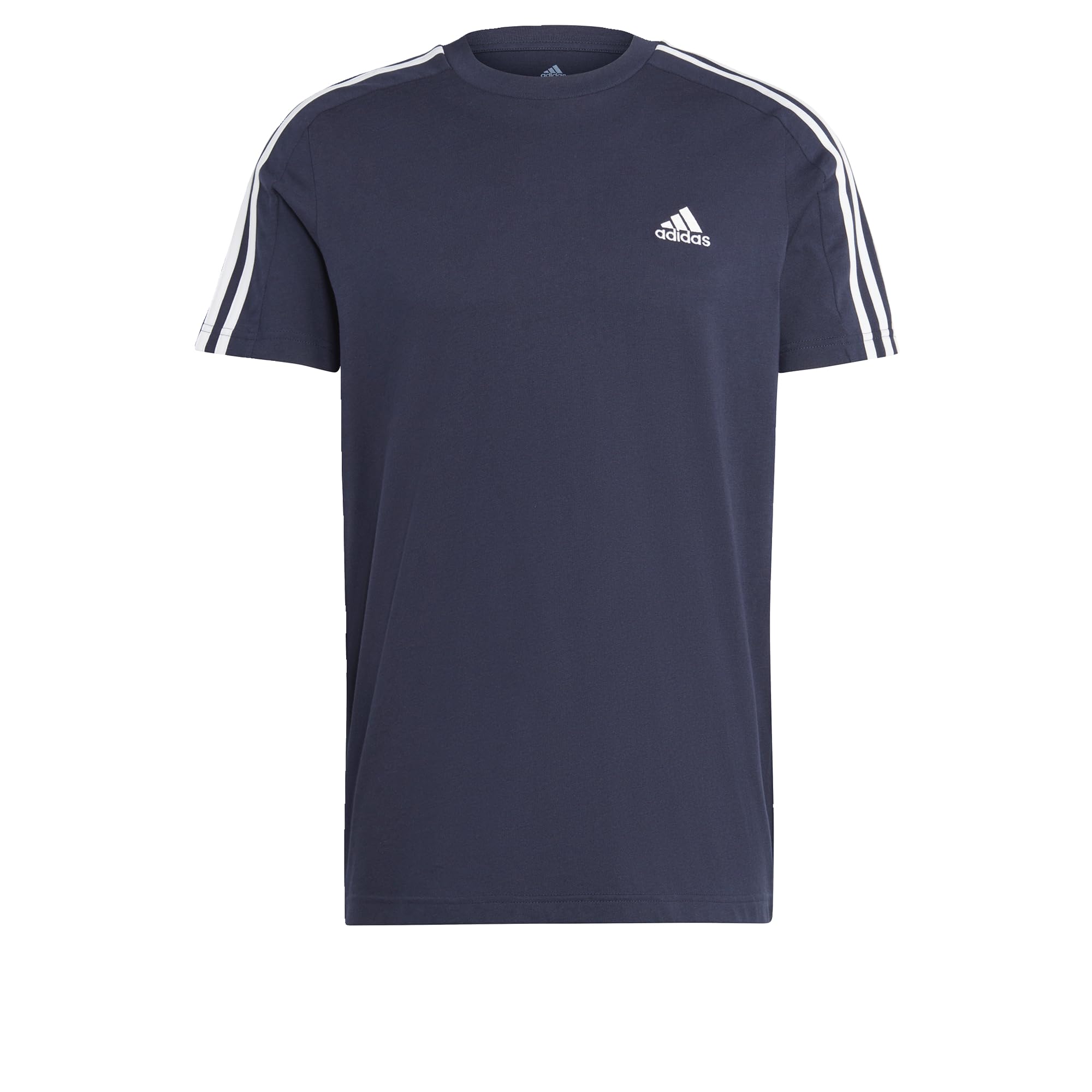 adidas Essentials Single Jersey 3-Stripes tee Camiseta de Manga Corta Hombre (Pack de 1)