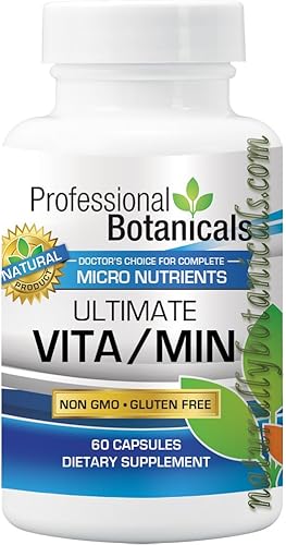 Ultimate Vita-Min - Vitaminas, Minerales, Enzimas, Micronutrientes y una mezcla patentada de hierbas - 60 cápsulas vegetarianas