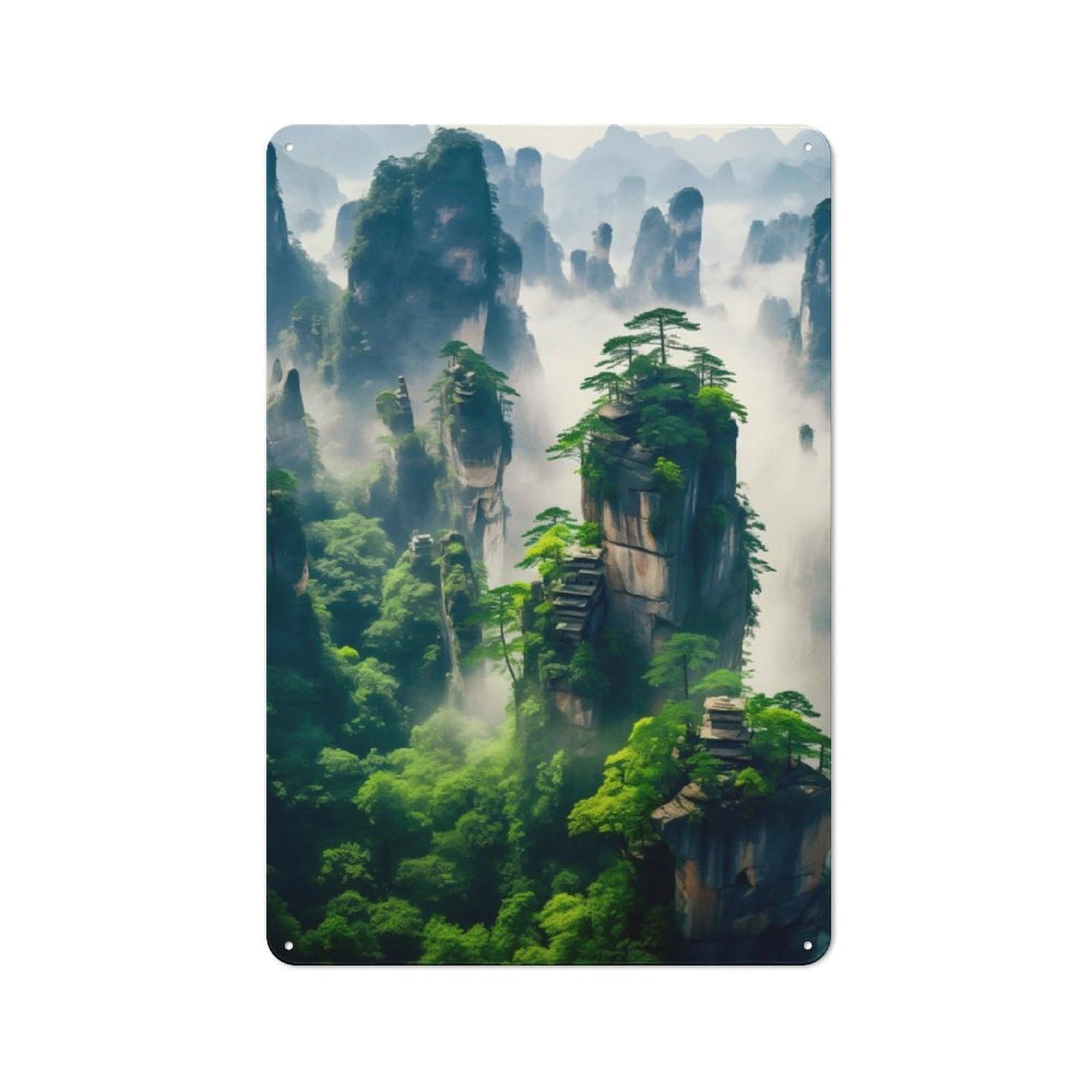 Junmoney Amazing Temple The Rock Rustic Tin Sign 30X20cm Featuring For Garage Or Workshop, For Updating Garage And Workshop After Moving
