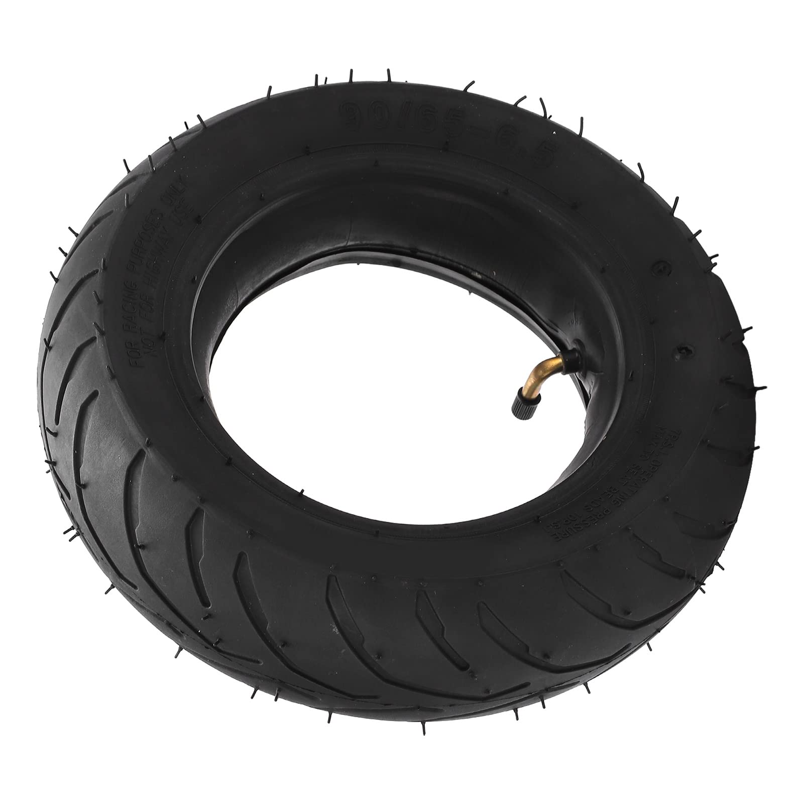 Rengue Ensemble de Pneus et de Chambres à Air 90/65-6,5 en Caoutchouc Butyle épais de Rechange pour Mini Scooter électrique de Poche Tout-terrain de 49 Cc avec Antidéflagrant, Con