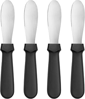 New Star Foodservice 43013 Plastic Handle Butter Spreader, 8.75-Inch, Bl...