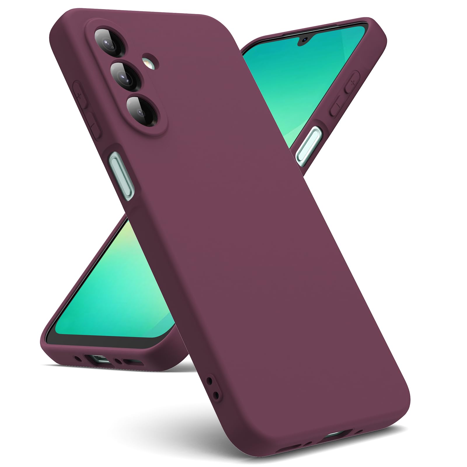 Oududianzi - Cover Compatibile con Samsung Galaxy A26 5G [Silicone Liquido] [Interno in Microfibra] Gomma Gel di Silicone Liquida Antiurto Custodia Cover A26 5G - Bordeaux