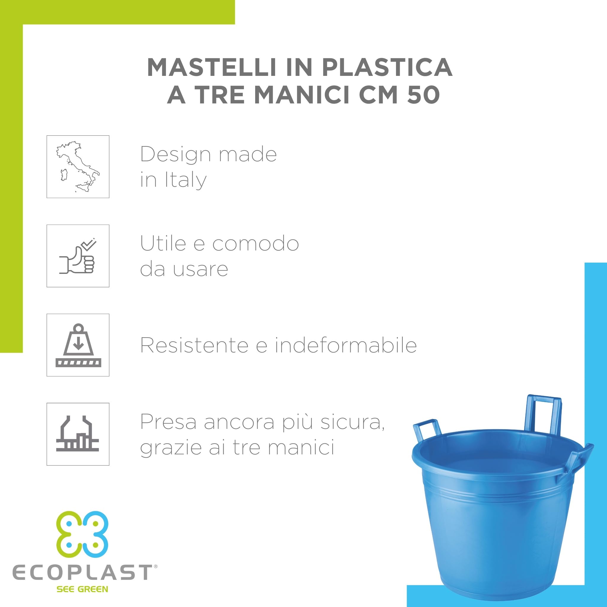Pestello Da Bar XXL Fluorescente Verde: Manico Ergonomico In Plastica, Estremità Ondulata, Lunghezza 30 Cm
