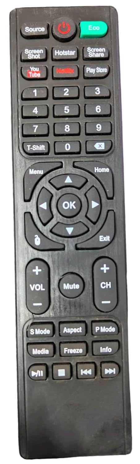 Ehop Compatible Remote Control for BPL,AKAI AKLT32S-FL1Y9M, Intex SH4007,Wybor UHD LED LCD Smart TV Remote Control with Netflix YouTube Functions UNI-149 Ehop Compatible Remote Control for BPL,AKAI AKLT32S-FL1Y9M, Intex SH4007,Wybor UHD LED LCD Smart TV Remote Control with Netflix YouTube Functions UNI-149