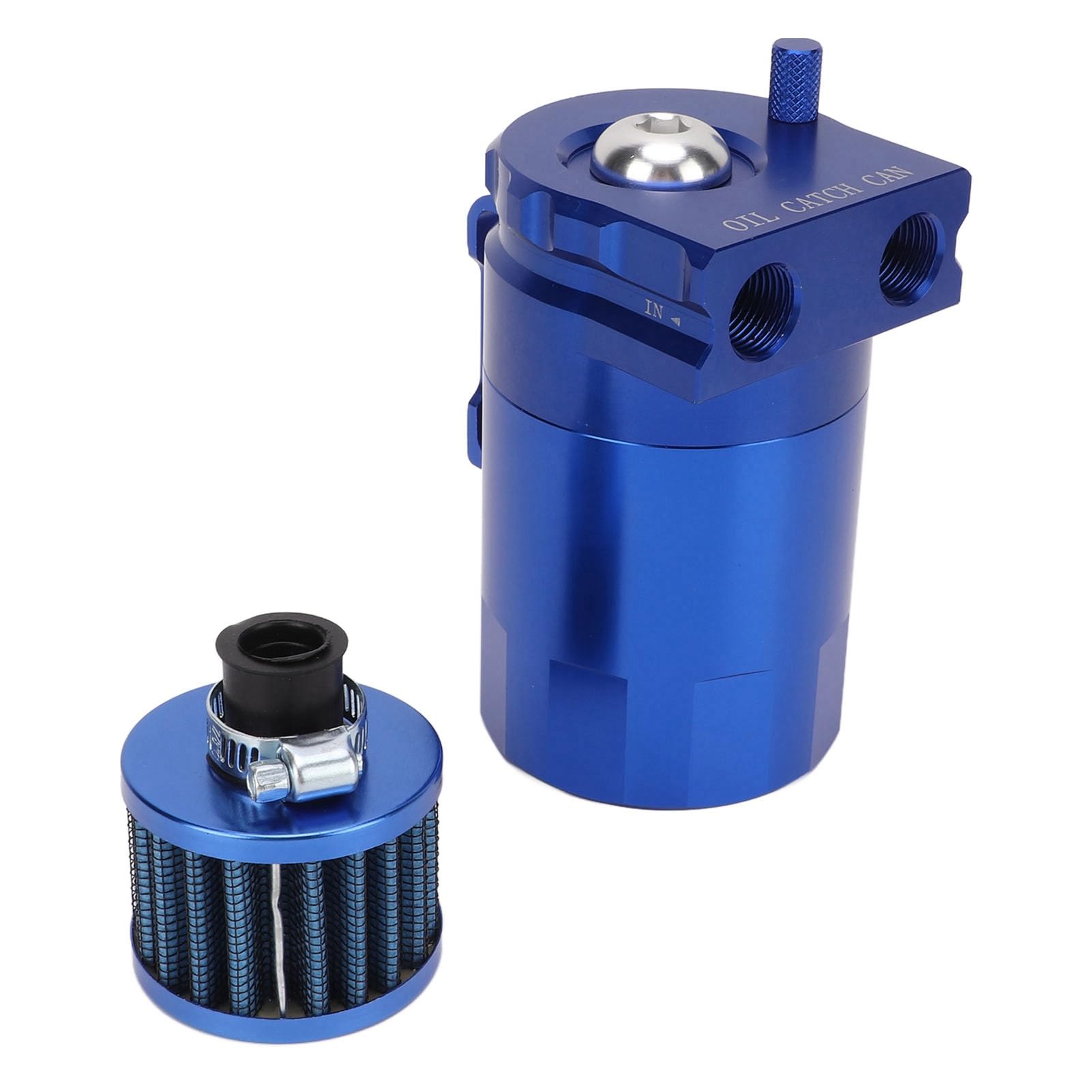 Yosoo Health Gear Lata de Captura de Aceite, Separador de Aceite de Aire de Aleación de Aluminio con Capacidad de 400 Ml para Usuarios de y Expedition (BLUE)