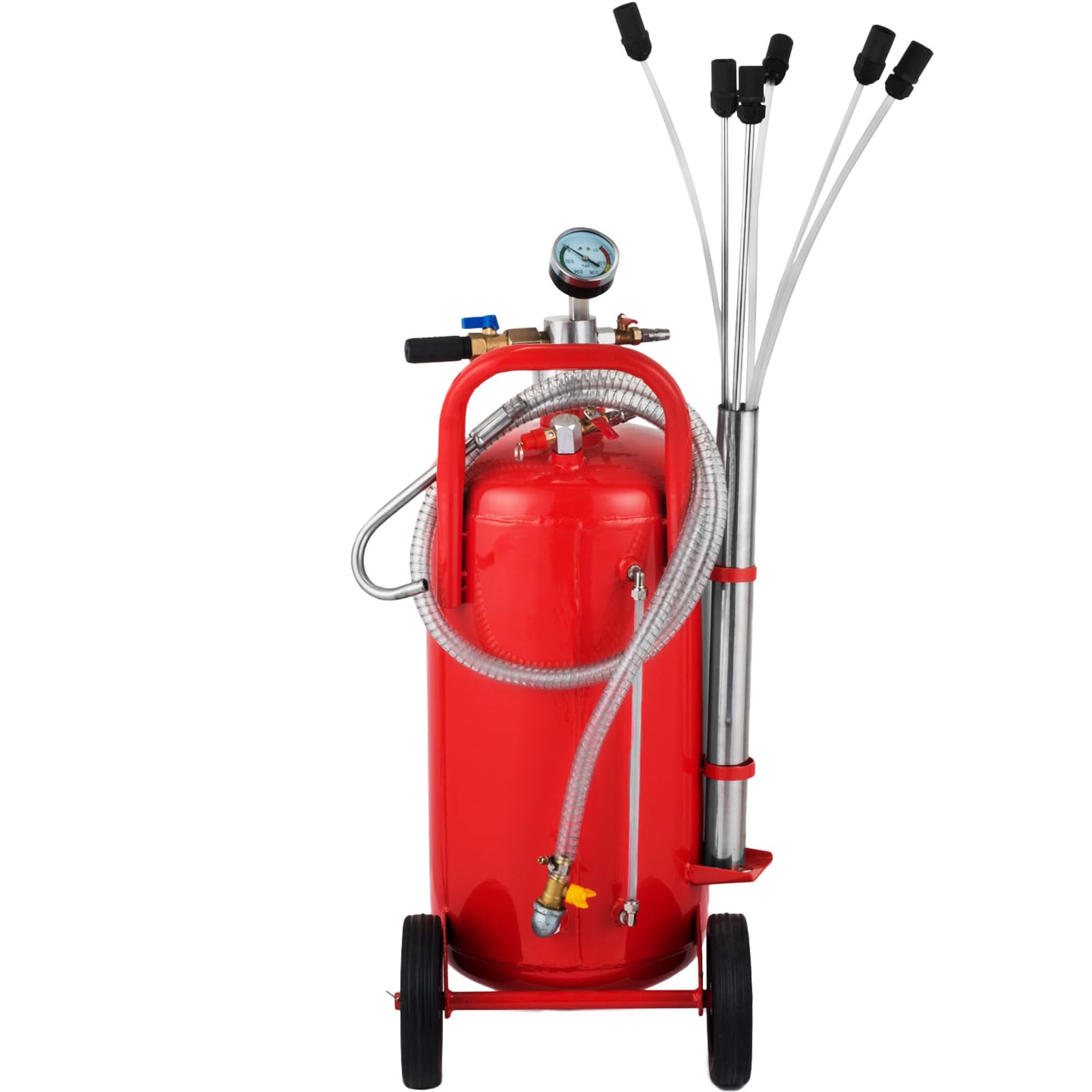 VEVOR Bomba Extractora de Aceite 22,7 L Consumo de Aire 200 L/min Extractor de Aceite Neumático 8-10 Bar con Asa Portátil y Ruedas Extractor Aceite para Automóvil/Motocicleta/Barco/Caravana