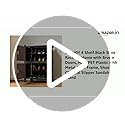 Image of BOXJOY 4 Shelf Black Shoe Rack for Home with 2 Brown Doors, Hard PET Plastic with Metal Door Frame, Shoe Chappal Slipper Sandals Stand