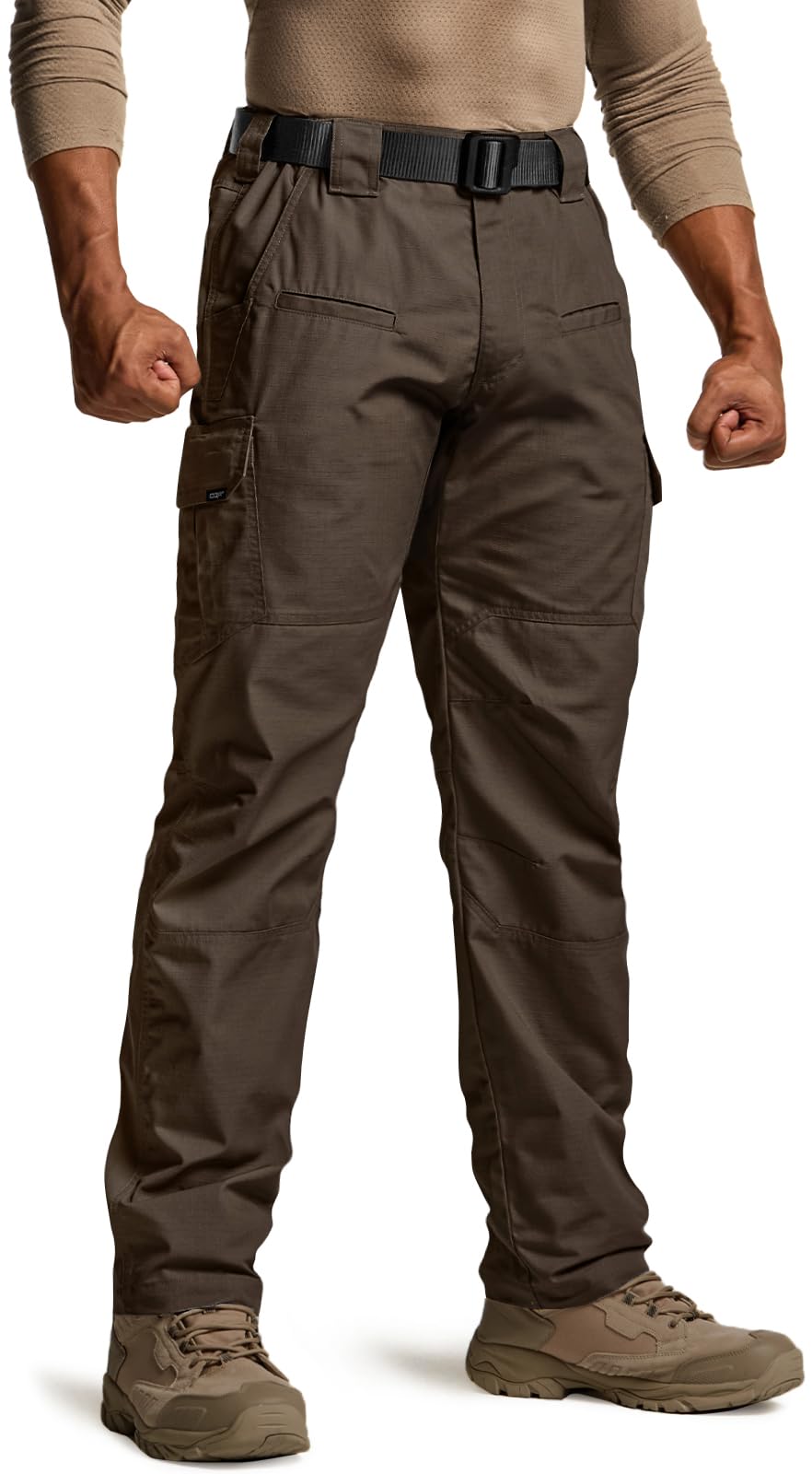 CQR Men's Tactical Pants, Water Resistant Ripstop Cargo Pants, Lightweight EDC Work Hiking Pants, Outdoor Apparel