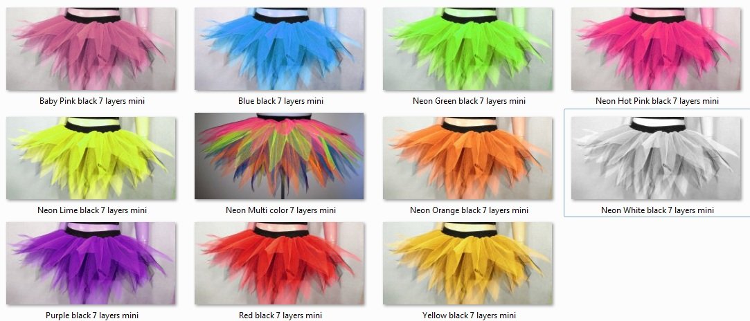 Neon Uv Green Black 7 Layers Pointed Tutu Skirt Dance Fancy Costume Dress Party Halloween Christmas USA
