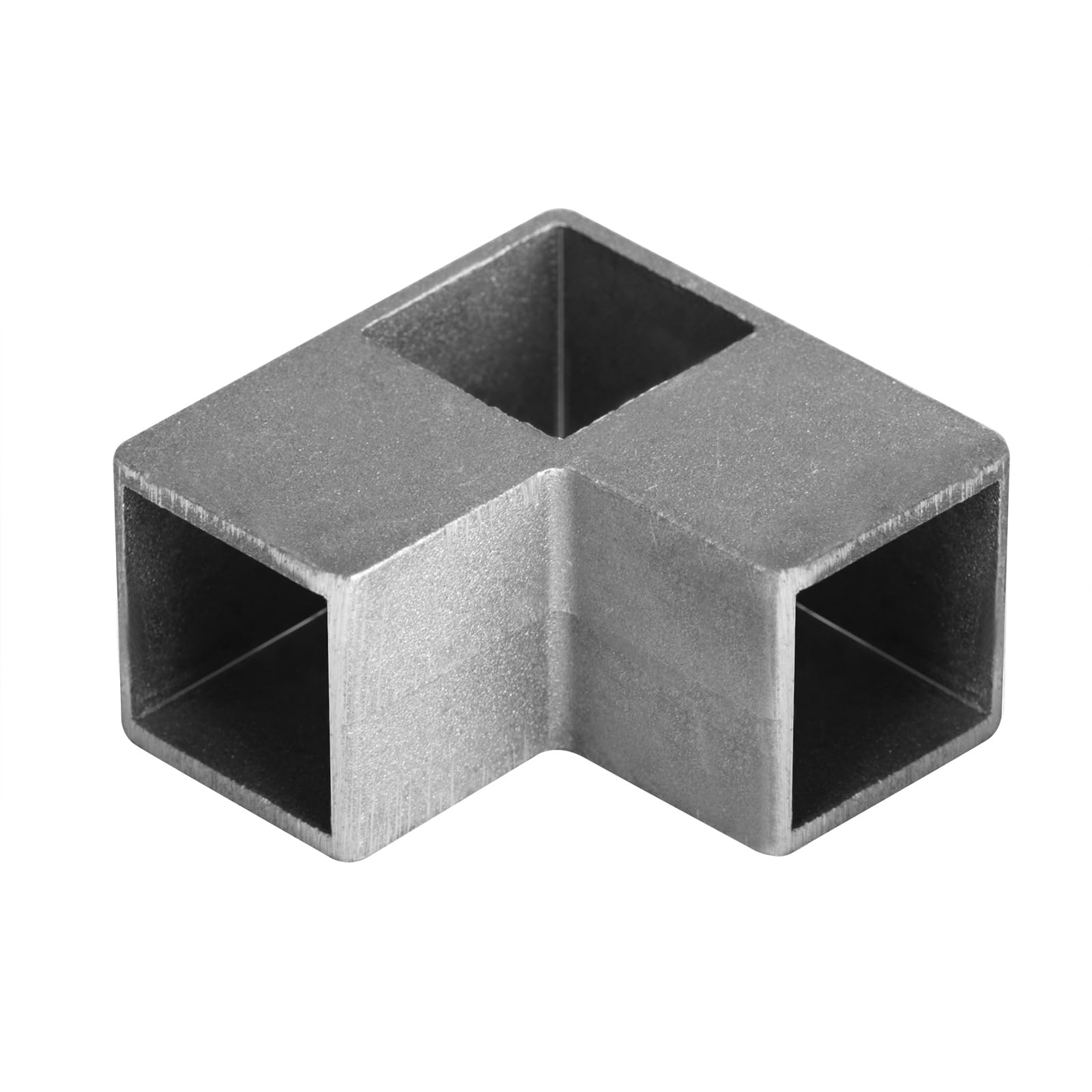 OTTFF 20 Pack 1" Aluminum Square Tube Connector, 3 Way L Shape Corner Cross Coupler, 90 Degree Elbow Fitting Chain Link Fence Handrail Guardrail