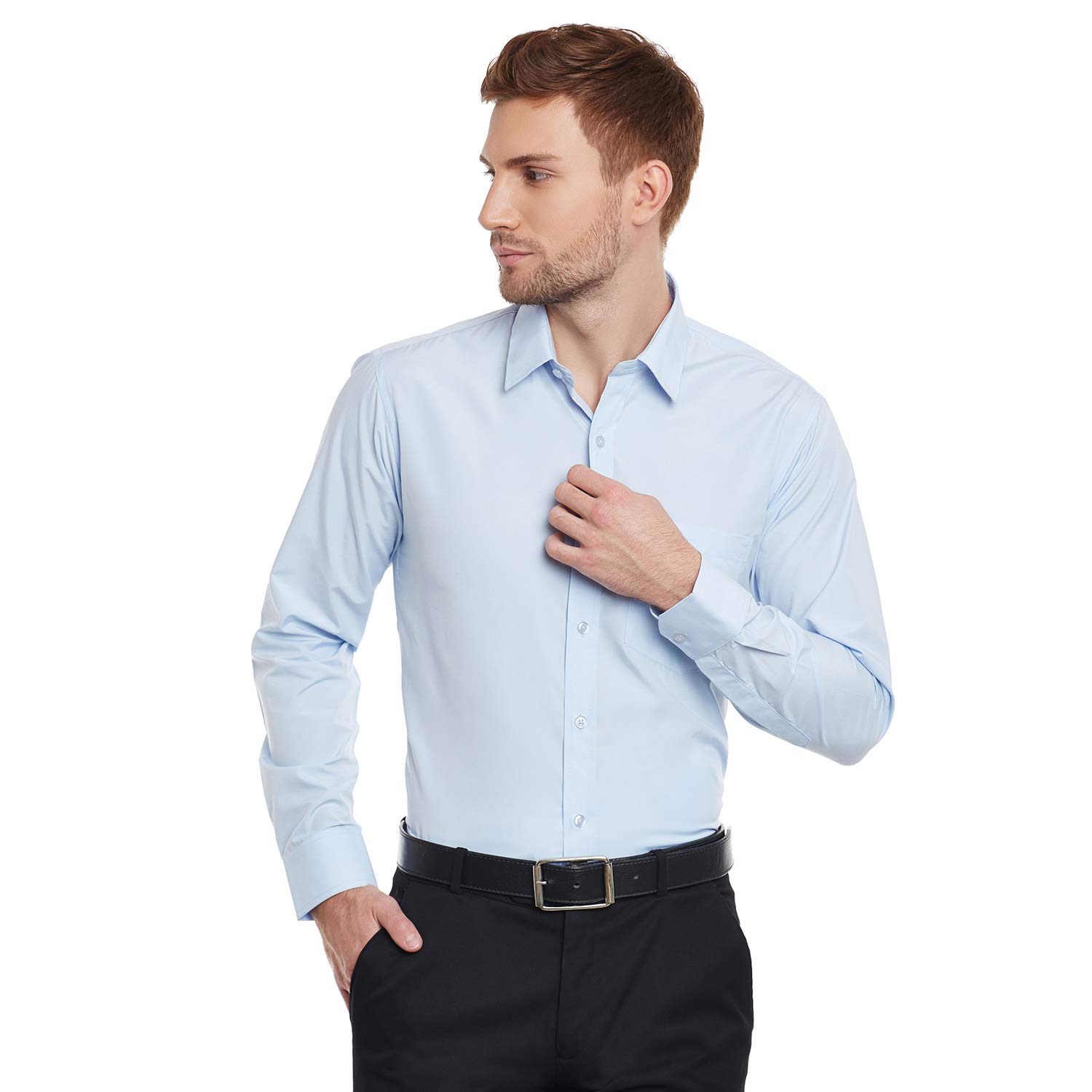 english navy Men Dress Shirt-picture-52
