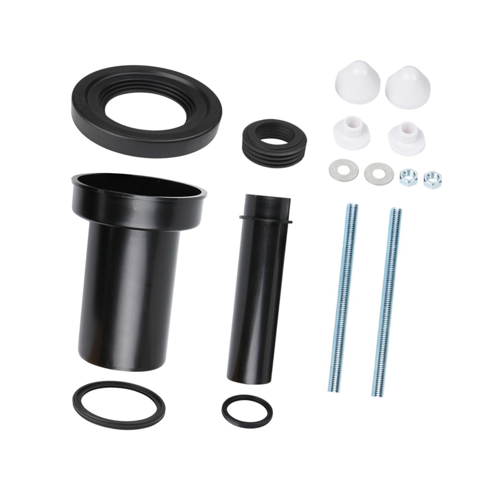 Toilet Drain Pipe Set Abflussrohr Wandtoilette Spülrohr Gummi Dichtung Zubehör Leckagefrei für Haushalt Badezimmerinstallation Renovierungen, Typ C