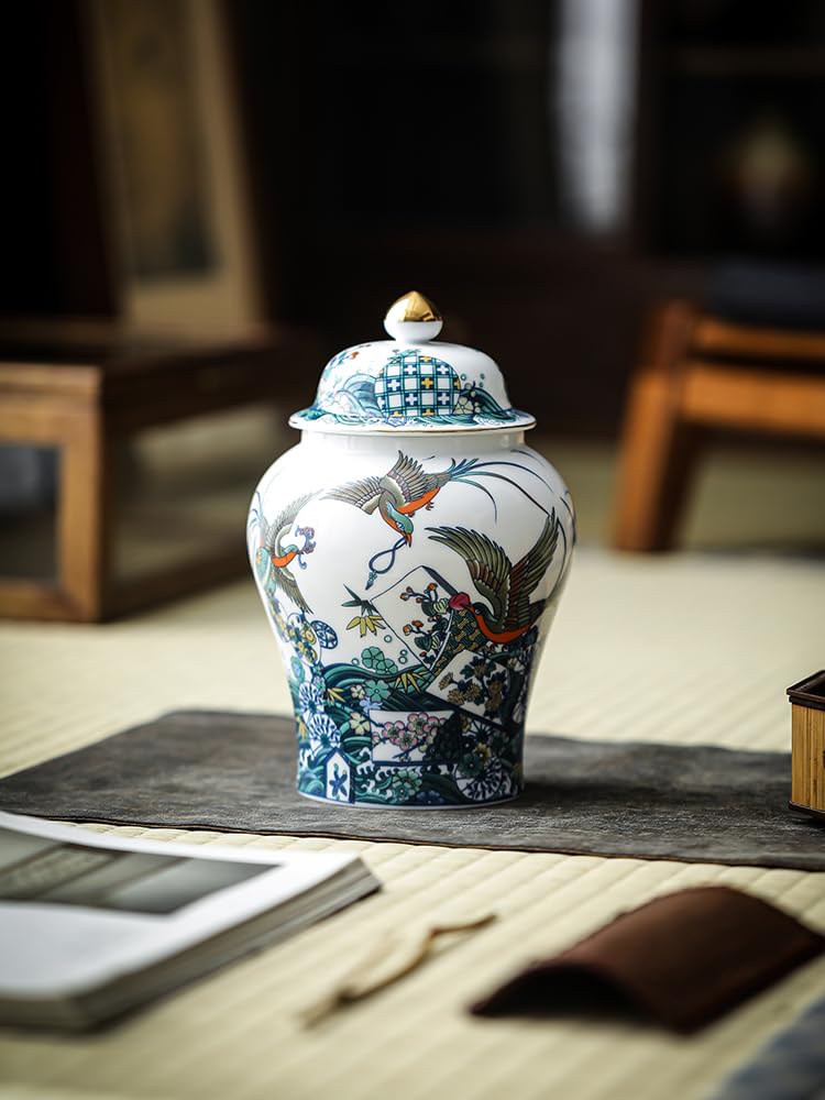 CMBSSTFC Słoik cukru chiński Retro ogólny słoik na herbatę ceramiczny szczelnie zamknię słoik słoik do przechowywania czarna herbata biała herbata słój salon słoik na cukierki pojemnik na herbatę
