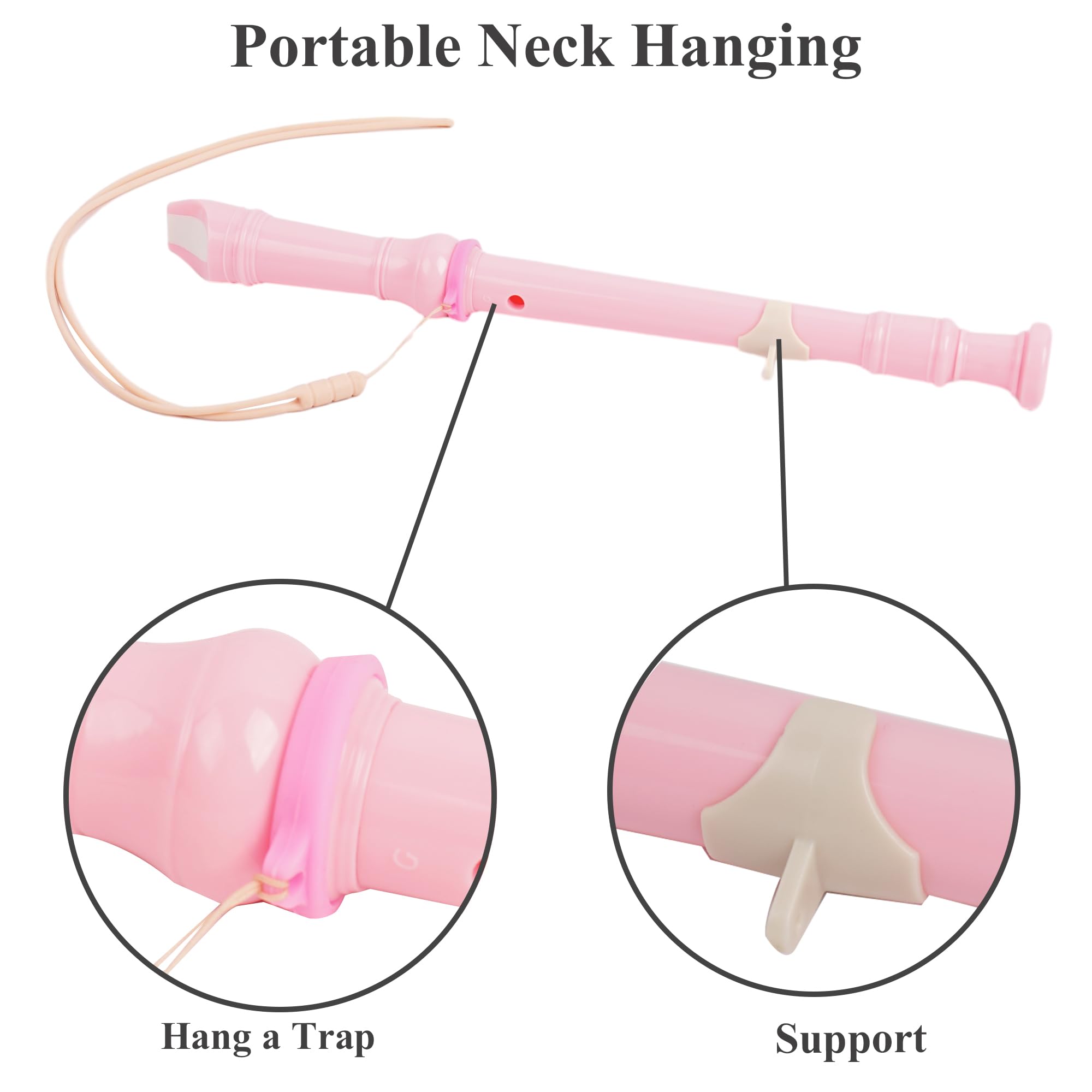 Flûte à bec soprano,avec sac en cuir pu, tige de nettoyage et tableau des doigtés,Chiffons de nettoyage,pièges à main,supports,lanières(6-Vert poudre éclaboussure d'encre)