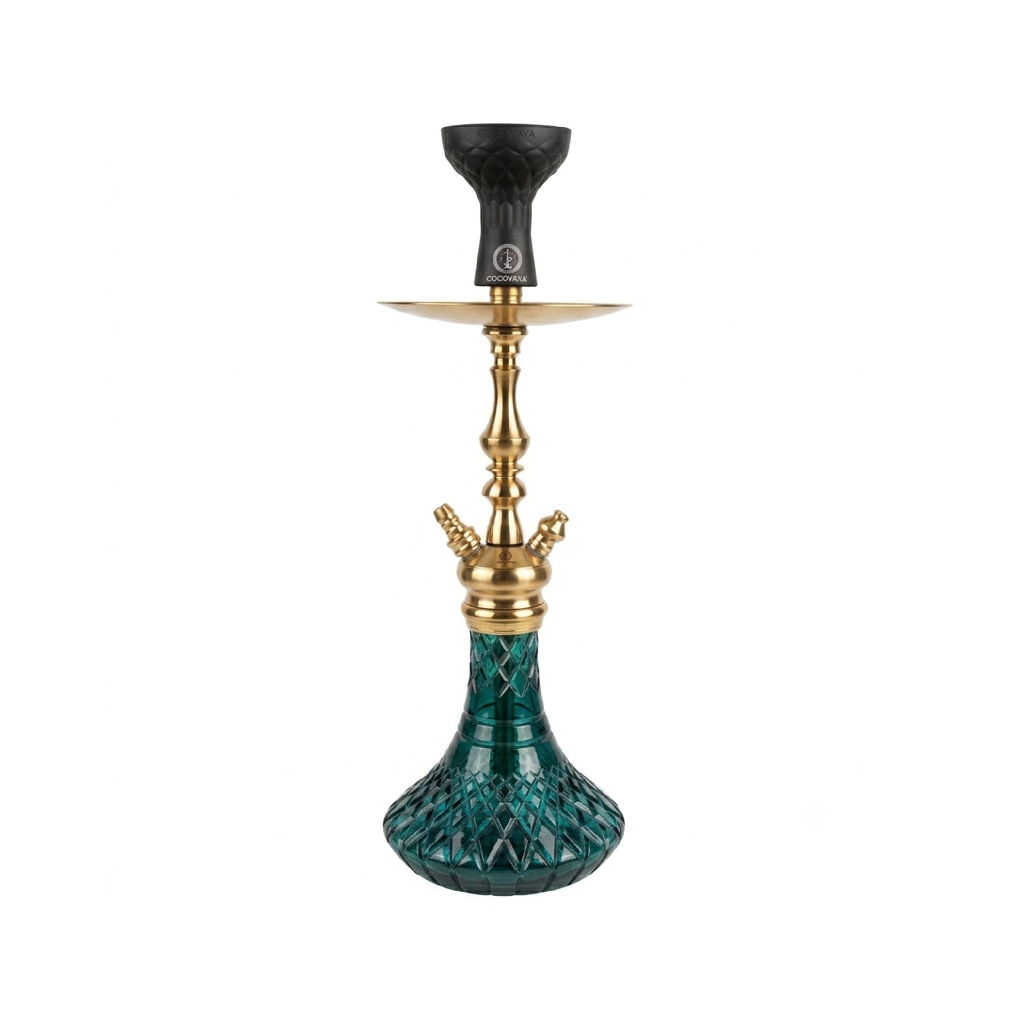 COCOYAYA Prince Series Simbha Hookah Golden (Dark Aqua Green Base) With Bag-picture-17
