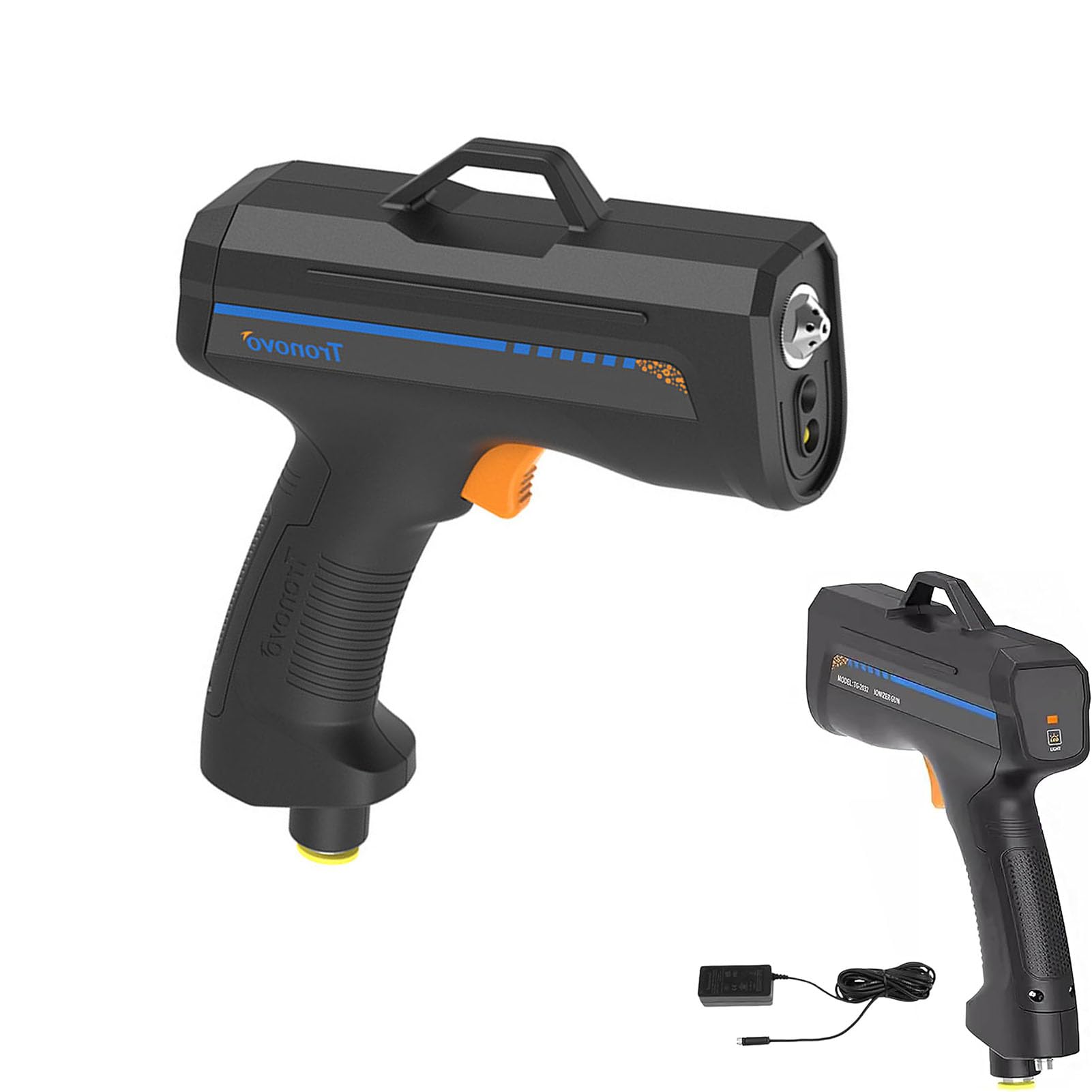Ręczny pistolet antystatyczny︱Eliminator ładunków elektrostatycznych Ion Balance︱Jonizujący pistolet powietrzny︱Dmuchawa jonizująca z diodą LED wykrywającą kurz︱Regulowana prędkość