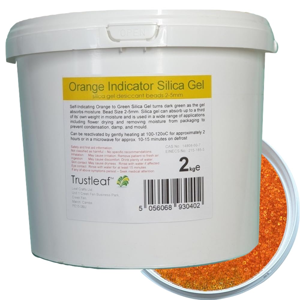 Trustleaf 2kg Orange Self Indicating Silica Gel 2-5mm Beads