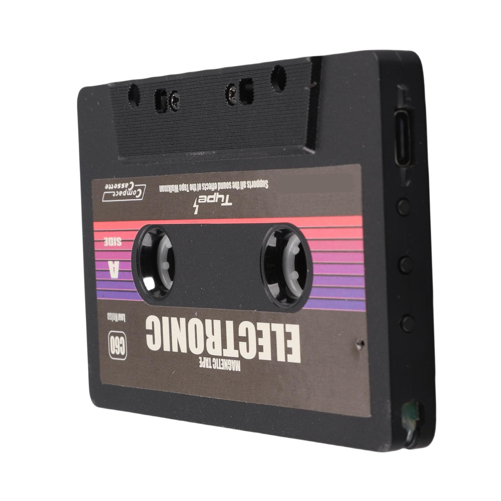 Adaptador de Casete, Casete de Audio Inalámbrico para Automóvil a Adaptador con Función de Grabación y Soporte para Tarjeta de Memoria de 32 GB, Ideal para Teléfonos Inteligentes,