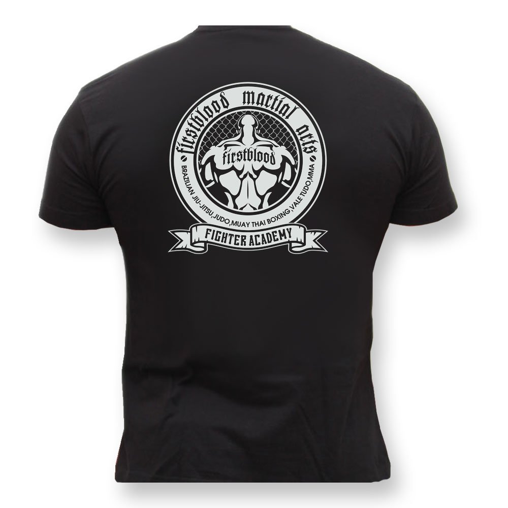 Dirty Ray Men's Black Martial Arts Mma Fighter Academy Short Sleeve T-Shirt K14 (Xl)