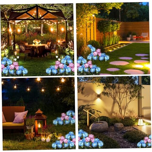 Luces solares de flores para decorar caminos de patio exterior y terrazas 2