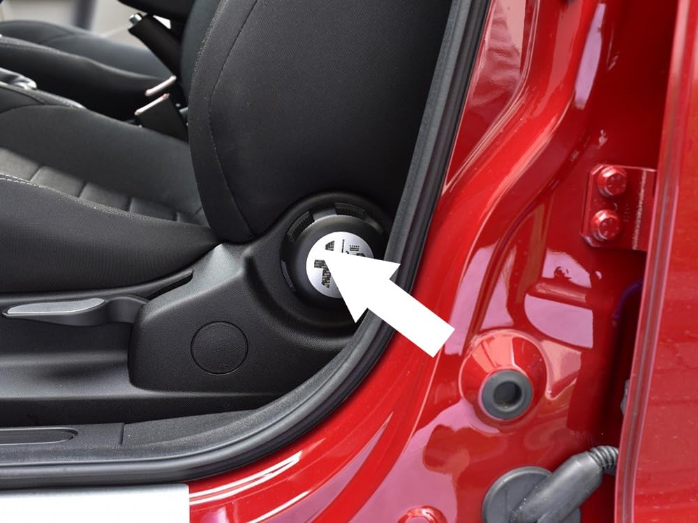 Copertura In Acciaio per Alfa_Romeo GIULIETTA - 2 Pezzi Regolazione dei sedili Emblema Targa Inox Emblema Metallo Spazzolato Interni Fatto Su Misura Decorazioni Tuning Accessori