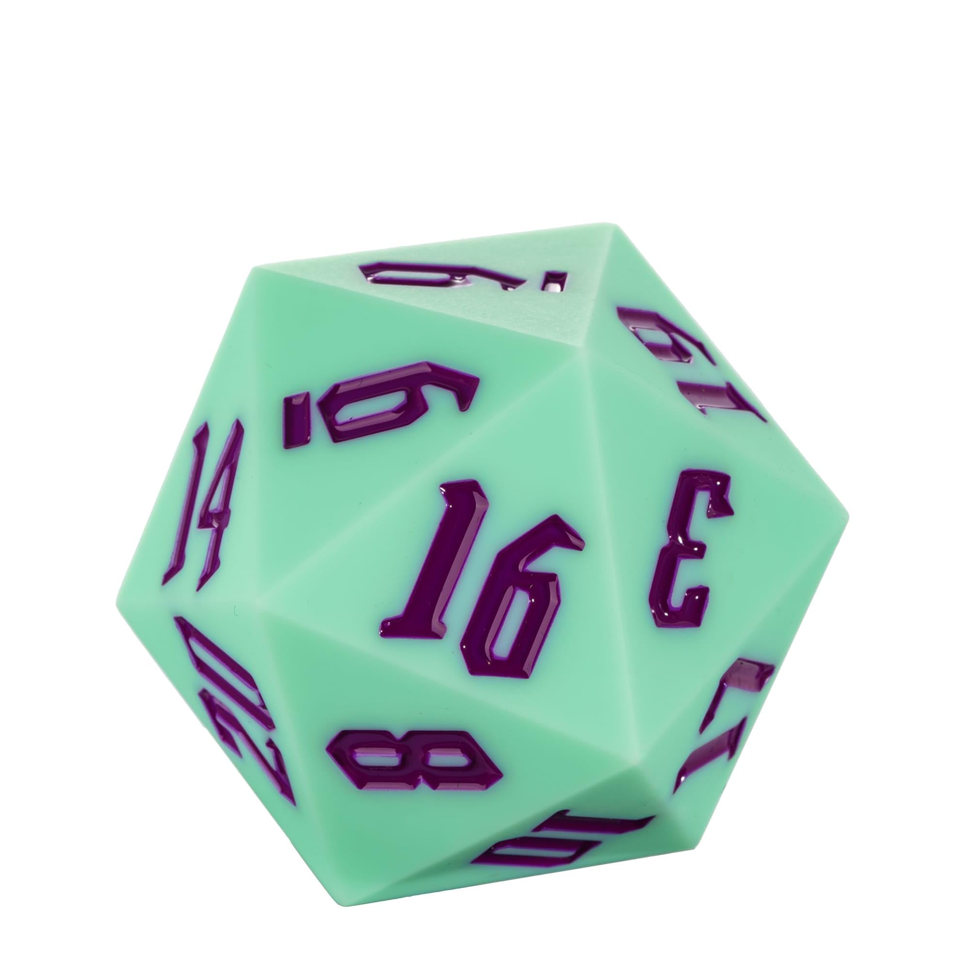 Dados D20 de silicona de 55 mm, dados grandes D20 individuales de 20 caras, dados poliédricos gigantes D20 con caja de regalo para Dungeons and Dragons RPG, bar, pub, club, fiesta, aula