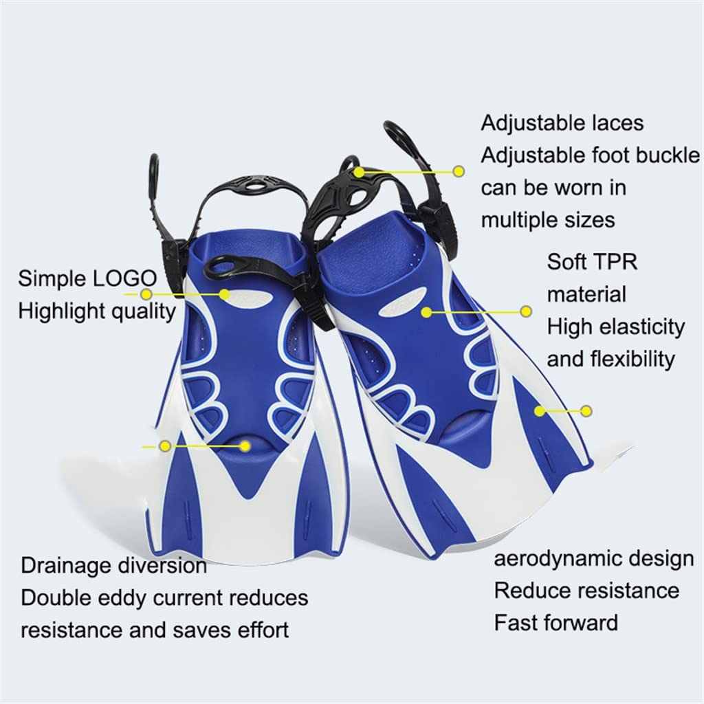 Scarpe da Spiaggia. Pinne Regolabili Antiscivolo TRP Scarpe da Nuoto e Immersioni Pinne Corte Professionali for Snorkeling Attrezzatura Subacquea