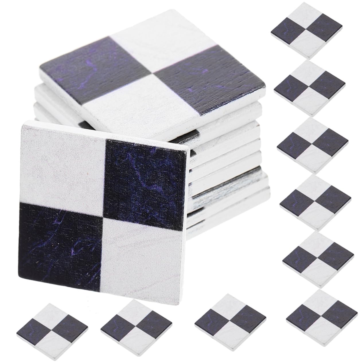 Toyvian 27pcs Simulated Wooden Floor Doll House Decor Vinyl Miniature Dollhouse Accessories 1 12 Scale Flooring Kit Decoration Mini Flooring Fall to The Ground Set