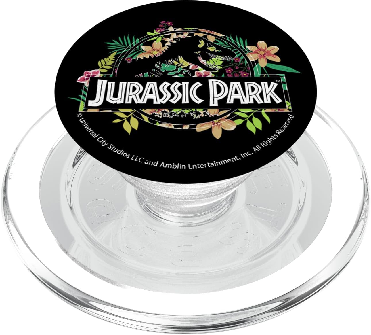 Jurassic Park Tropical Floral Logo PopSockets PopGrip for MagSafe