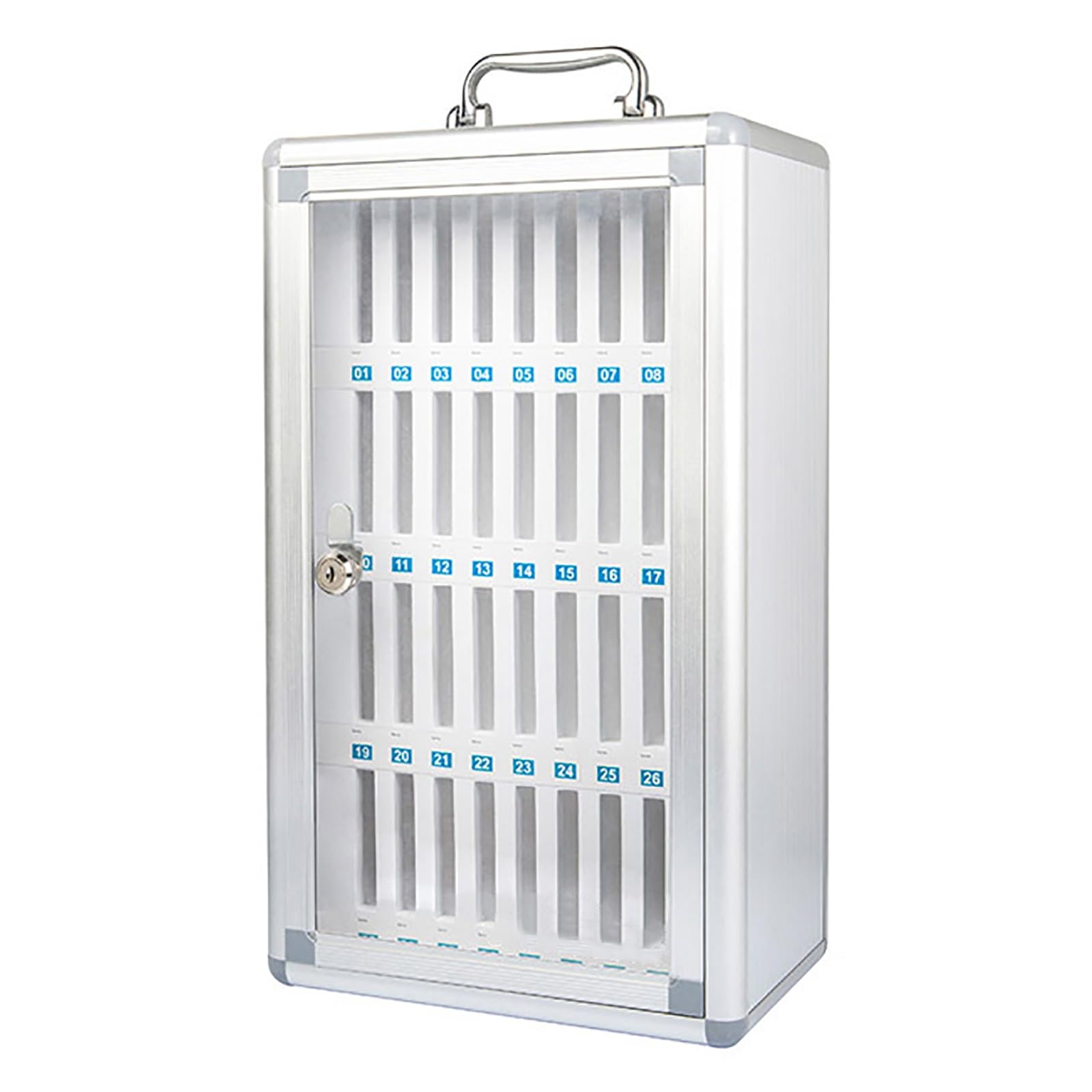 Cabine murale en alliage d'aluminium sécurisée avec serrure 29x19x49 cm