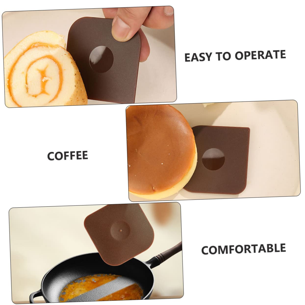 KICHOUSE Heat Resistant Iron Pan Cleaner Multi-functional Grill Pan Scrapers for Easy Cleaning