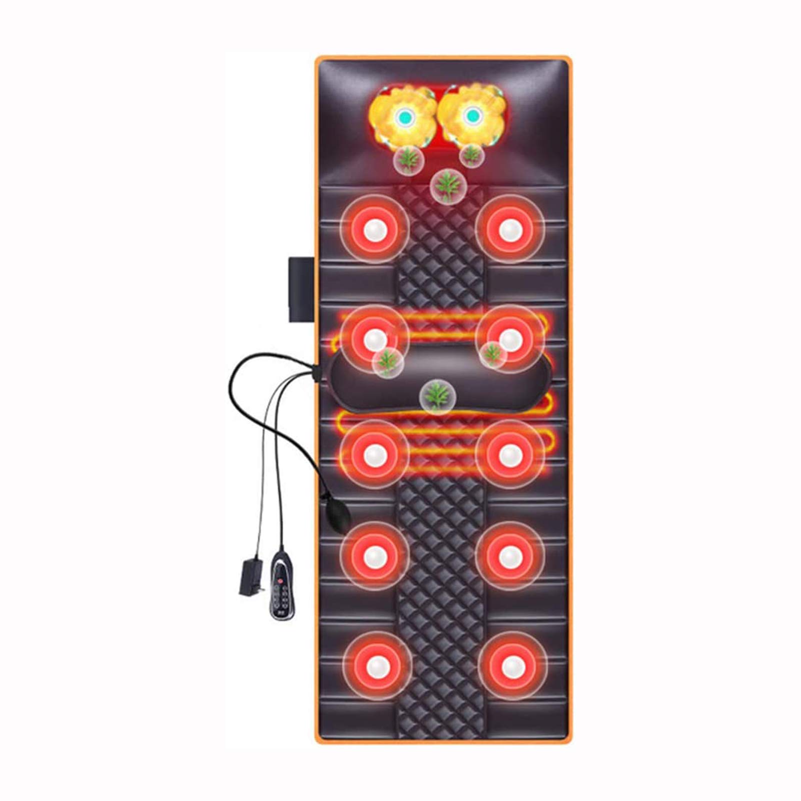 Heating Pad Full Body Massage Mats with 20 Neck Shiatsu Kneading Massage Heads Full Body Massage Mattress Massager