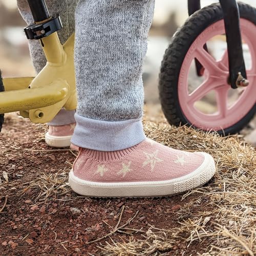 Image of JAN & JUL Slip-on Knit Shoes, Machine Washable and Lightweight Sneakers for Toddler Boys and Girls