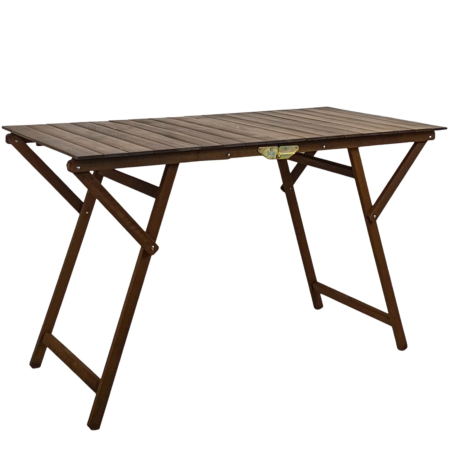 Marvin Tavolo in Legno Pieghevole, Noce 70x140cm, Salvaspazio, Richiudibile, per Casa Campeggio, Portatile, Interno e Esterno (Noce)