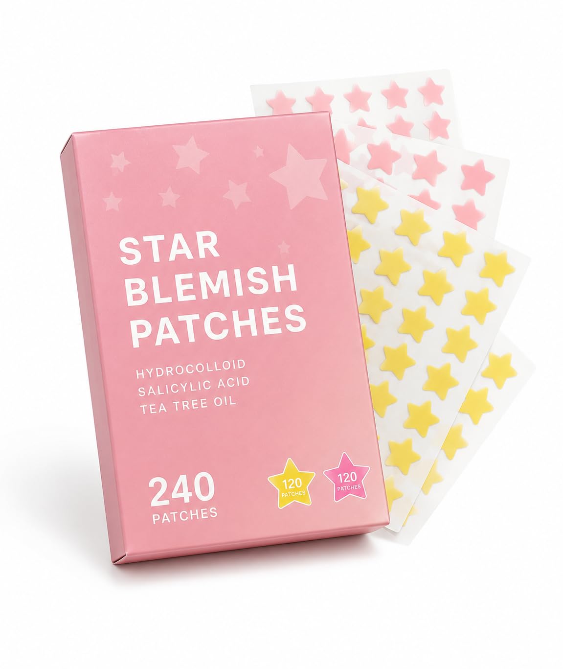 240PCS Star Pimple Patches, Cute Pimple Patches For Teenagers And Young Adults With Acne-Prone Skin, Multi-Color Star Shaped Acne Patches For Daytime And Overnight Wear-picture-29