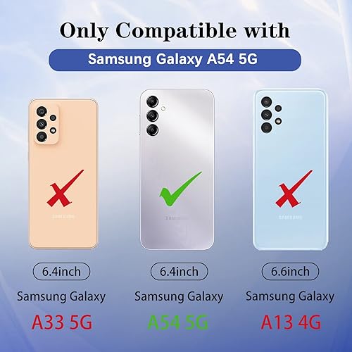 Miniatura 2 de Oqplog Funda de teléfono resistente para Samsung A54 de 6.4 pulgadas para niños, niñas y mujeres, linda funda rígida de dibujos animados de anime,