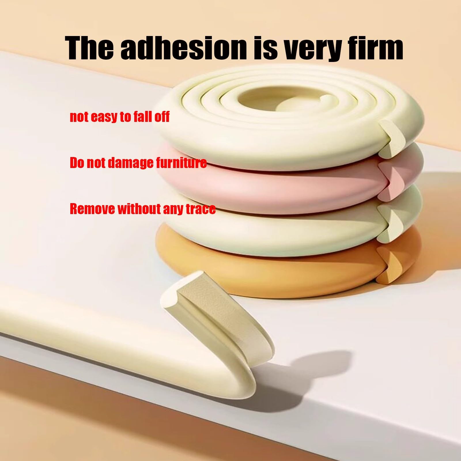 Parachoques de esquina de espuma - Protector de borde de mesa en forma de L - No tóxico y seguro de alta densidad - Parachoques de borde premium para escritorios(Red,20M)