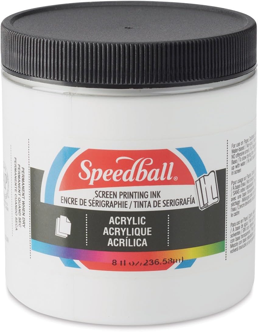 004620, 4620, Acrylic Screen Printing Ink, 8 Fl Oz. 237 ml, White