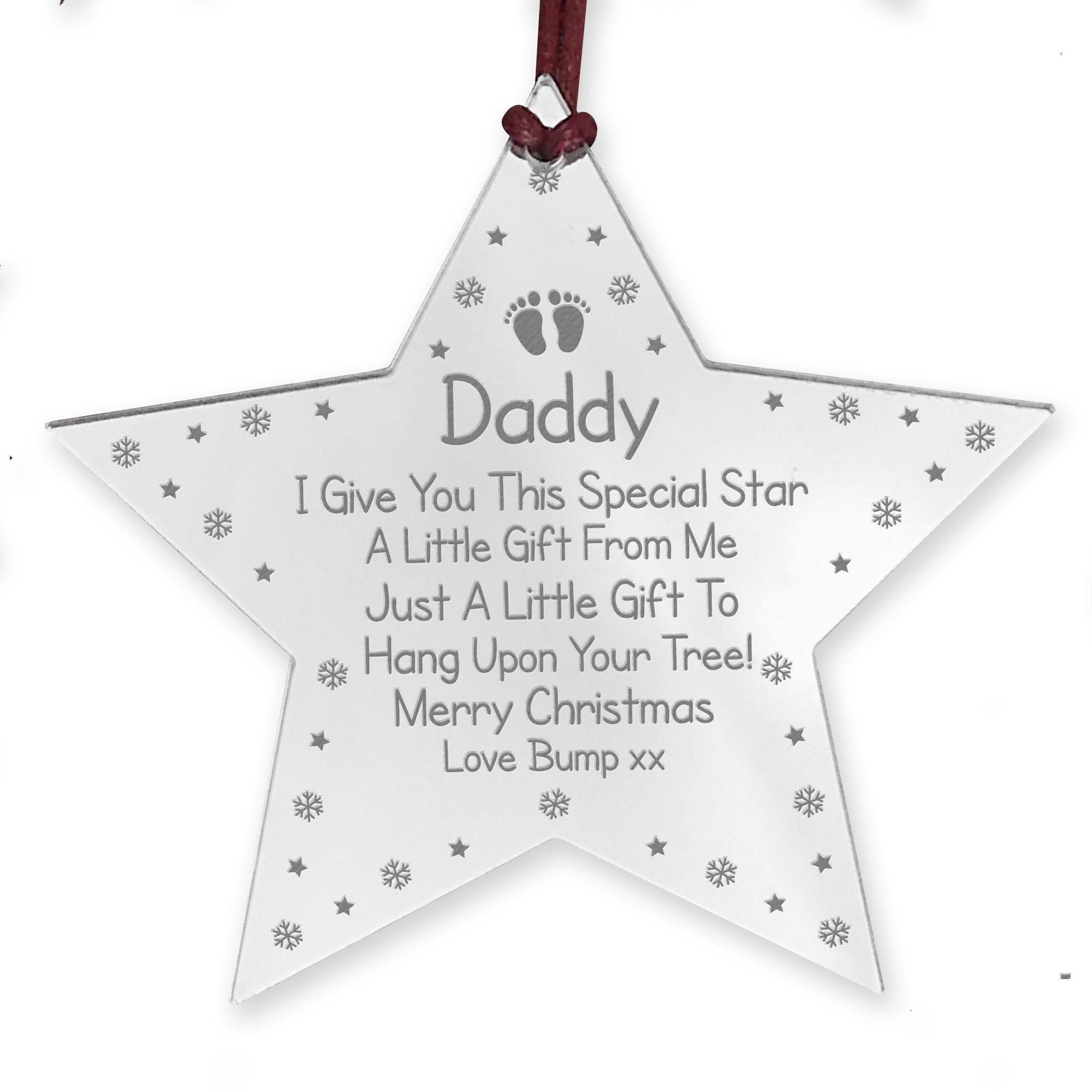 Daddy To Be Gift Engraved Star From Bump Gifts Gift For Daddy Christmas