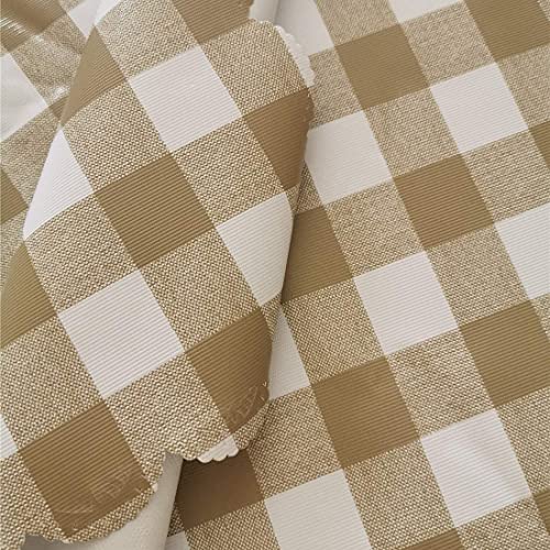 Nappe rectangulaire coton lin brodé 90x135cm imperméable