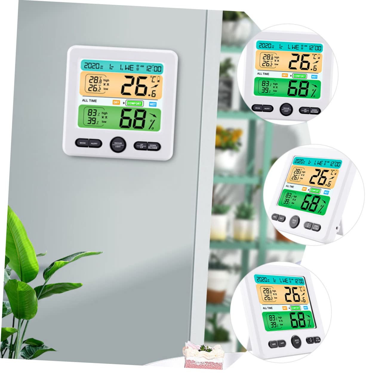 1set Termometro Igrometro Digitale Con Schermo Lcd Sensore Di Temperatura e Umidità Per Uso Domestico e Professionale Facile Da Installare e Leggere Misurazione Accurata Per